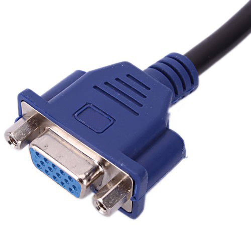 New (24+5) pin DVII Male to Dual VGA Female 15 Pin Video Cable Adapter D2M eBay